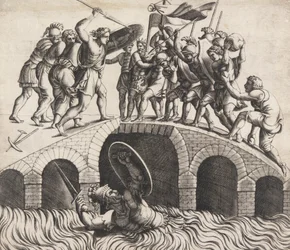Horatius Cocles Saving Himself by Swimming