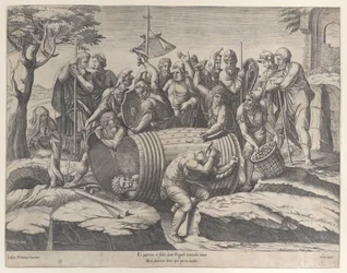 Marcus Atilius Regulus in a Barrel While Two Men Are Hammering in the Nails
