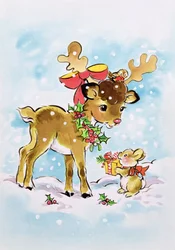 Christmas Reindeer and Rabbit