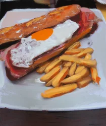 Sandwich with Egg and Fries, 2018