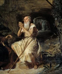 Saint Anthony and Saint Paul Hermit (detail)