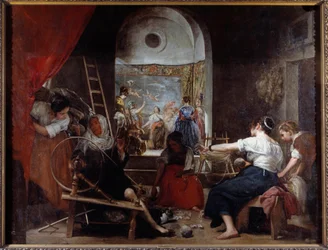 The Spinners or The Fable of Arachne, c. 1653. 2.2 x 2.89 m, Madrid, Musée du Prado