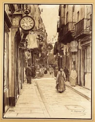 Plateria Street Towards Angels Square, Barcelona