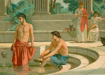 Telemachus and Pisistratus in the palace of Menelaus