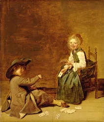 Children Playing Cards