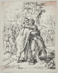 Joseph Embracing His Father
