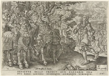 Surrender of the Duke of Saxony on the Battlefield of Mühlberg, 1547 Victories of Charles V (series title)