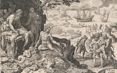 The Imperial Troops Bringing Civilization to the Indians, from The Victories of Emperor Charles V