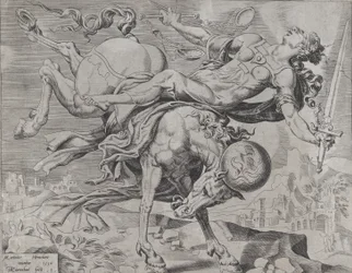 The World Disposing of Justice, from The Unrestrained World, Plate 1