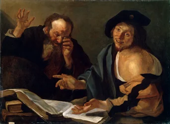 Heraclitus and Democritus, early 17th century