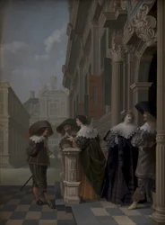Conversation Outside a Palace
