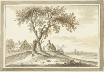 Landscape with Two Men Under a Tree
