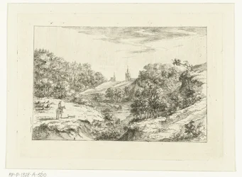 Dune Landscape with Churches and Rider near Scheveningen