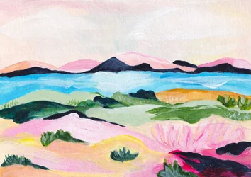 Colorful Mountain Lake