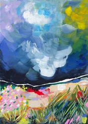 Vibrant Abstract Field Sky