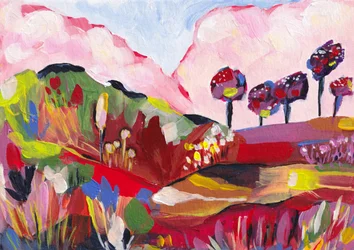 Vibrant Fantasy Landscape