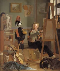 The Battle Painter Jorgen Sonne in His Studio, c.1826