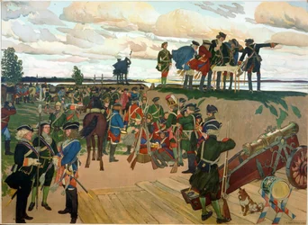 Founding of the Fortress St. Petersburg by Peter the Great in the 18th Century