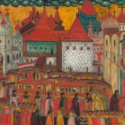 Procession of the Cross in Celebration of the Birth of Peter the Great, 1917