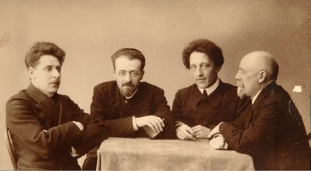 Group Portrait of Poets Alexander Blok, Georgii Chulkov, Konstantin Erberg, and Fyodor Sologub