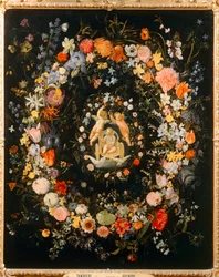 The Triumph of Love with a Surrounding of Flowers