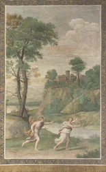 Apollo pursuing Daphne Fresco from Villa Aldobrandini, 1617-1618