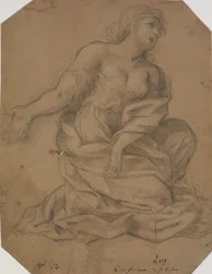Putti, an Angel in Half-Figure and a Woman