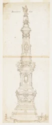 Design for the Obelisk of St. Dominic, Piazza San Domenico Maggiore, Naples