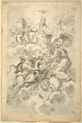 Sketches for a Ceiling Painting: The Triumphant Church