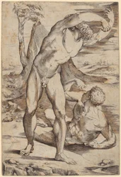 Two Naked Men in a Landscape