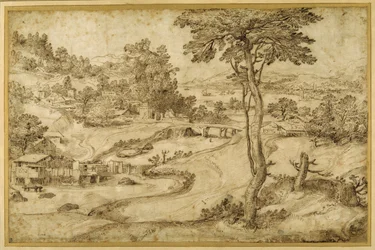 Landscape with a winding river