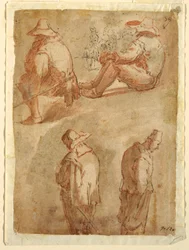 Figural Studies of Five Men