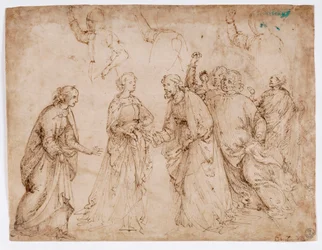 The Betrothal of the Virgin, Study for a Mural