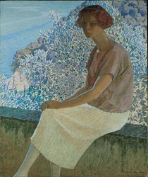 Calma argentea. Portrait of Alma Fidora, 1922