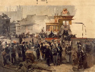 The laying of the cornerstone of the Galleria Victor Emmanuel II in Milan, March 7