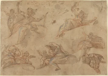 Allegorical Figures Seen from Below