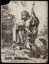 Saint Roch. Etching by D. M. Canuti.