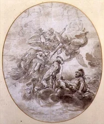 The Apotheosis of Hercules, Design for a Ceiling Fresco for the Palazzo Pepoli in Bologna