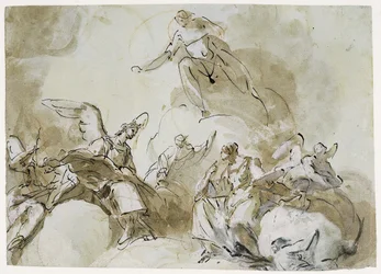 Christ Among Angels in the Clouds
