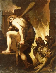 Hercules Dragging Cerberus from Hell