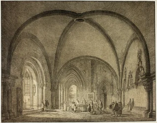 Baptismal Hall and Cloisters in the Cathedral at Mainz, from Collection of Memorable Medieval Buildings in Germany