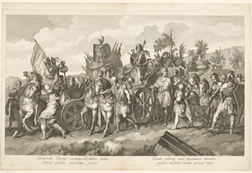 Military Procession with War Booty on a Cart