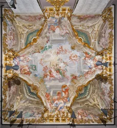 Ceiling with the allegory of Autumn, Bacchus, Hall of Autumn