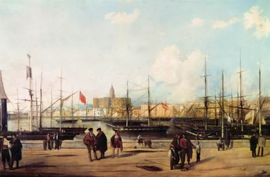View of the port of Malaga, Spain