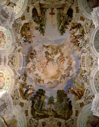 Fresco Decorating the Dome of the Schussenried Monastery