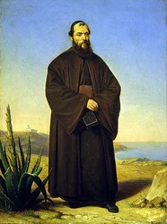 A Monk of Mt Carmel carrying an Album