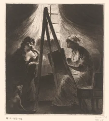Elisabeth Vigée-Le Brun Portraying a Woman