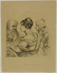 Self-Portrait with Two Young Ladies