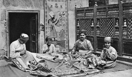 Craftsmen, Tentmakers Bazaar, Cairo, Egypt, c1922