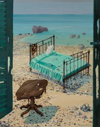 The bed on the beach